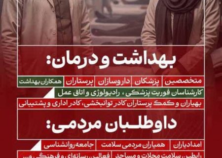فراخوان اعلام آمادگی داوطلبین جهادی تیم‌های اضطراری سلامت ویژه استان خراسان رضوی